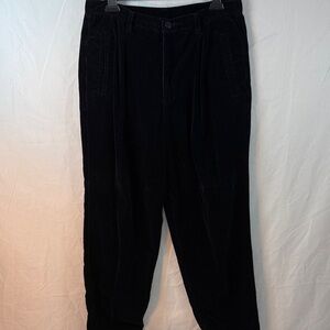 Liz Claiborne Lizwear Petite Women’s Pleated Dark Navy Blue Velvet Pants